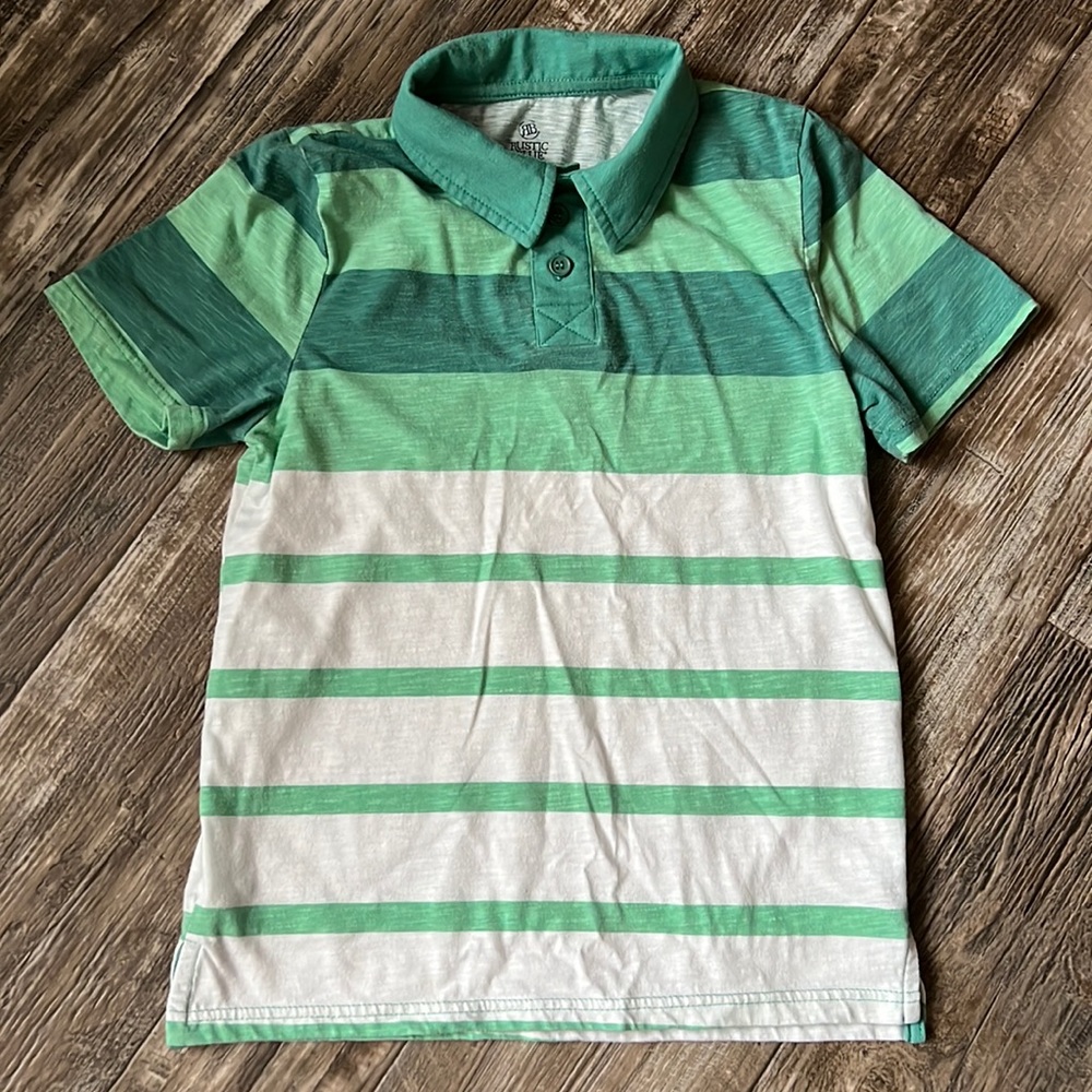 Rustic Blue Kids Collared Shirt.